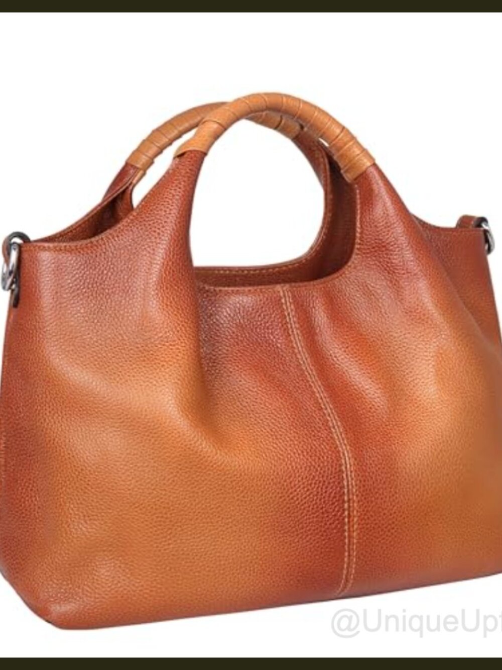 Genuine Leather Satchel Handbag Top Handle Crossbody Purse Large Tote